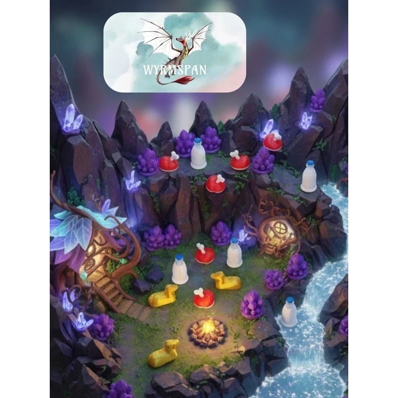 Premium 3D Tokens voor Wyrmspan – Deluxe 3D Geprinte Hulpbronnen