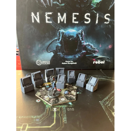 Set van 8 3D Computers voor het Spel Nemesis - Indrukwekkend Accessoire