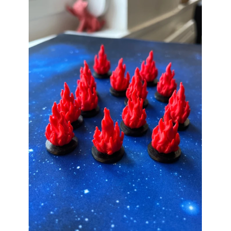 Jetons feu pour Cthulhu Death May Die et autres jeux de plateau