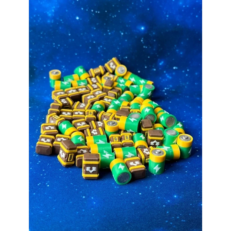 Gettoni 3D per il gioco Seti - Pacchetto Energia & Credito (32+32 gettoni)