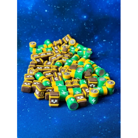 Gettoni 3D per il gioco Seti - Pacchetto Energia & Credito (32+32 gettoni)