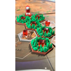 Terraforming Mars: 16 Azulejos de Bosque 3D para una Experiencia de Juego Inmersiva