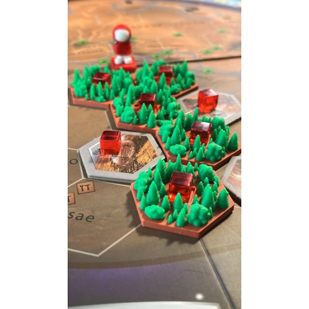 Terraforming Mars : 16 Tuiles Forêt en 3D pour une Expérience de Jeu Immersive