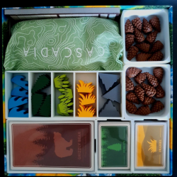 Inserto Organizador Cascadia Compatível com a Expansão Paisagens & 20 Tokens de Pinheiro