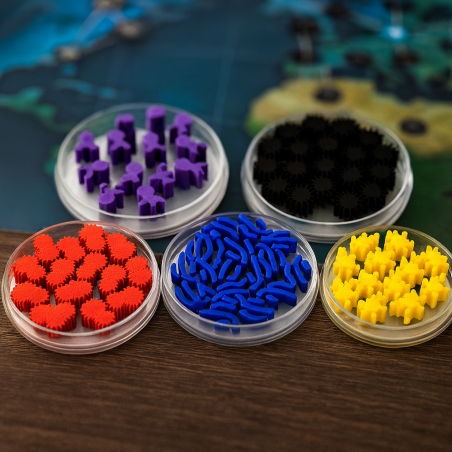 Conjunto de Tokens de Doenças Pandemic - Melhorias Coloridas para o Jogo